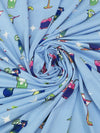 Carolina Blue/Pear Green/Fandango Pink/Multi Polyester/Lycra Happy Hour Print Double Brushed Knit 58W