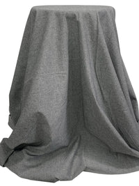 Muted Cool Black/Off-White 100% Linen Chambray Shirting 57W