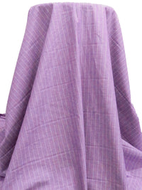 Maximum Purple/White 100% Cotton Vertical Stripe Weave Chambray Shirt Weight Woven 59W