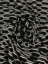 Black/White Rayon/Polyester Honeycomb Weave Knit 58W