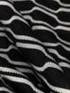 Black/White Rayon/Polyester Honeycomb Weave Knit 58W