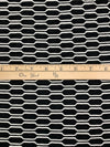 Black/White Rayon/Polyester Honeycomb Weave Knit 58W