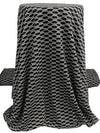 Black/White Rayon/Polyester Honeycomb Weave Knit 58W