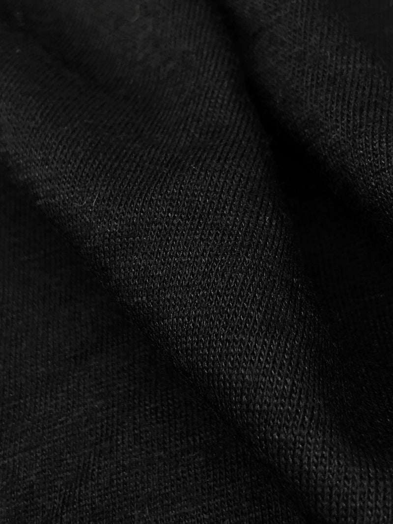 Black Wool/Lycra Jersey Knit 46W