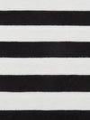 Black/Chalk White 100% Polyester Horizontal Stripe Interlock Knit 52W