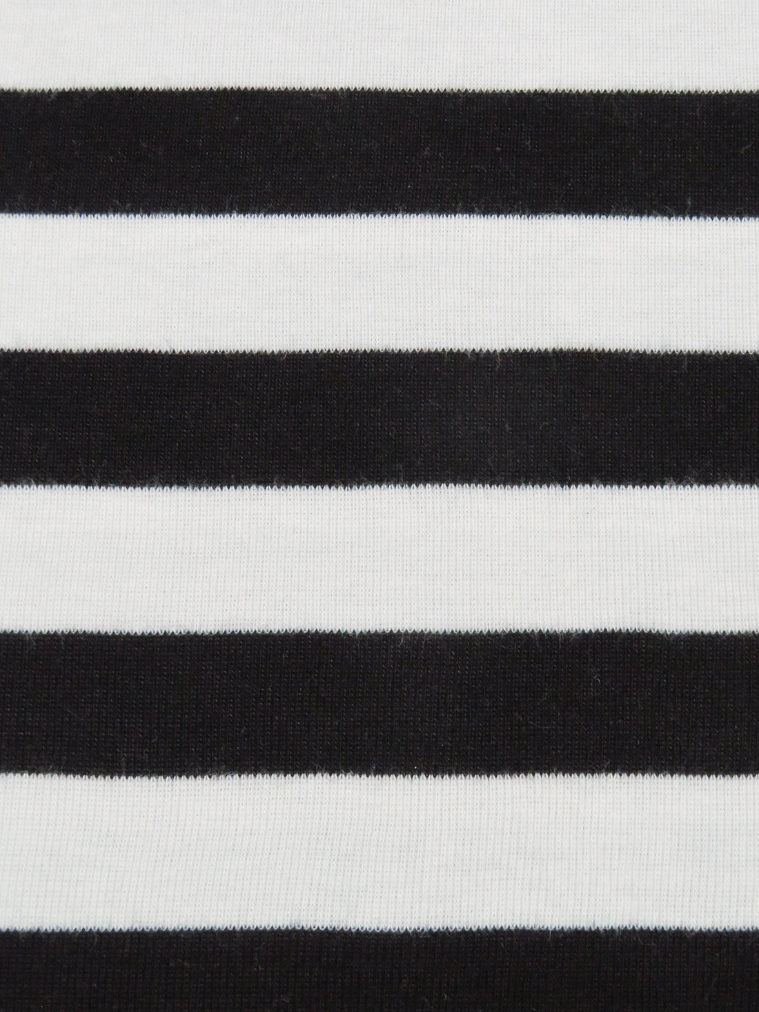 Black/Chalk White 100% Polyester Horizontal Stripe Interlock Knit 52W