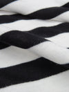 Black/Chalk White 100% Polyester Horizontal Stripe Interlock Knit 52W
