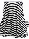 Black/Chalk White 100% Polyester Horizontal Stripe Interlock Knit 52W