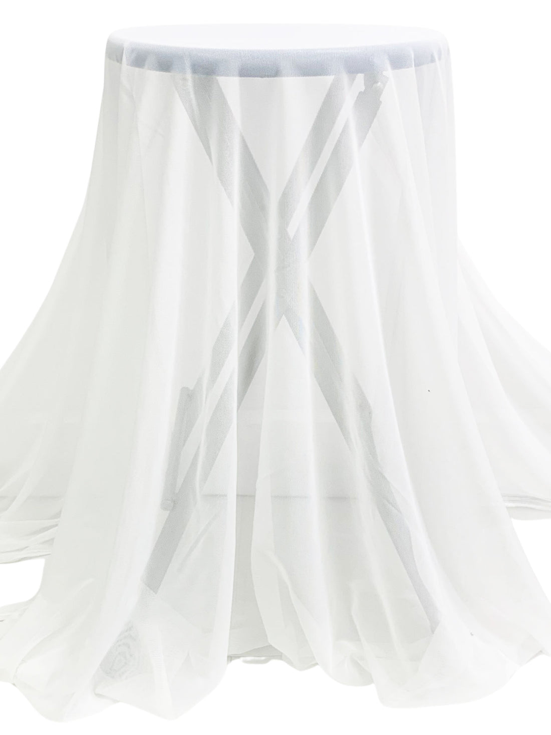 White Nylon/Lycra Power Mesh Knit 60W