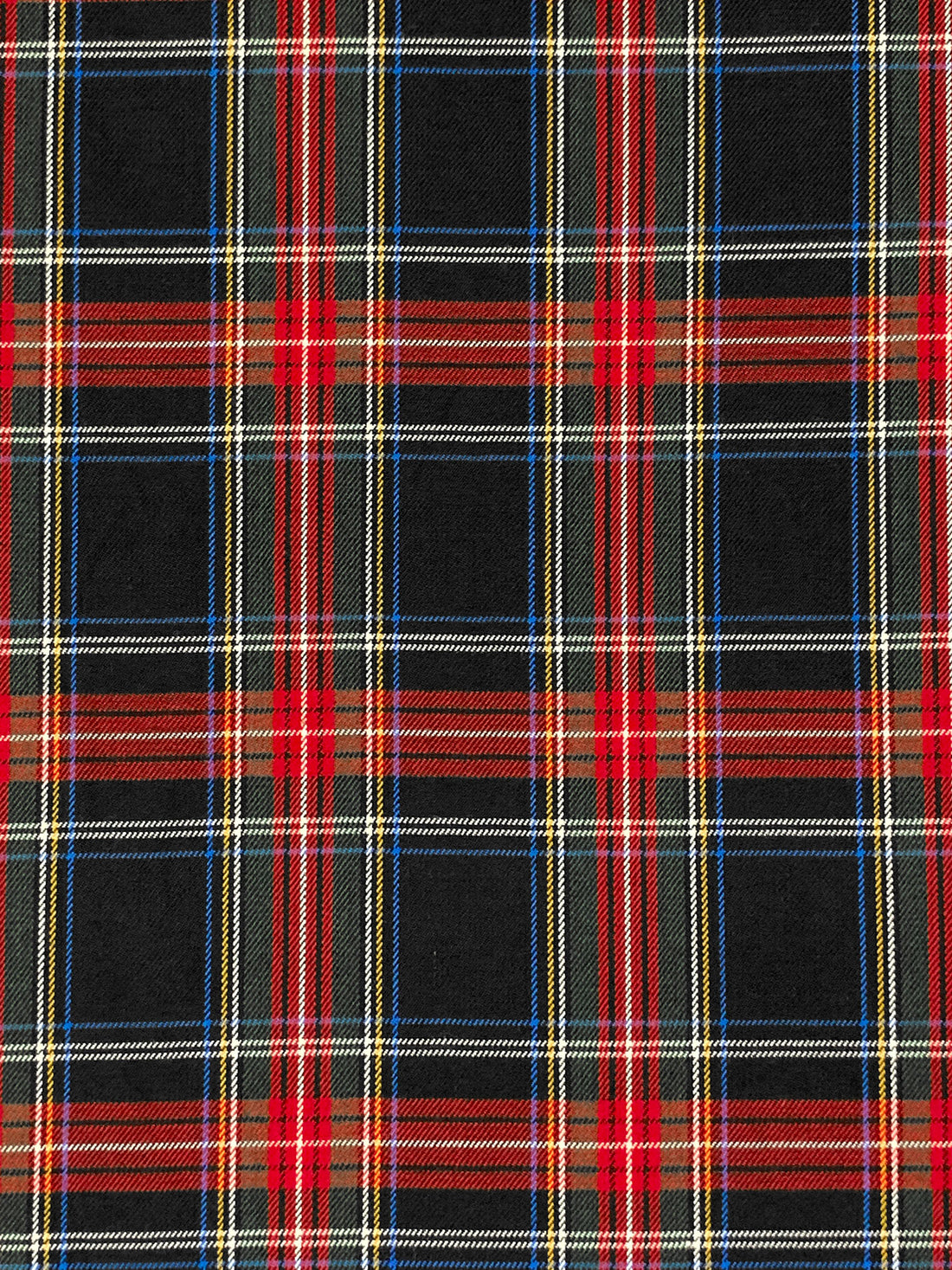 Red/Black/White/Blue Polyester/Rayon Yarn-Dyed Plaid Weave Suiting 58W