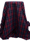 Dark Navy/Vivid Auburn/White 100% Polyester Yarn-Dyed Plaid Suiting 54W