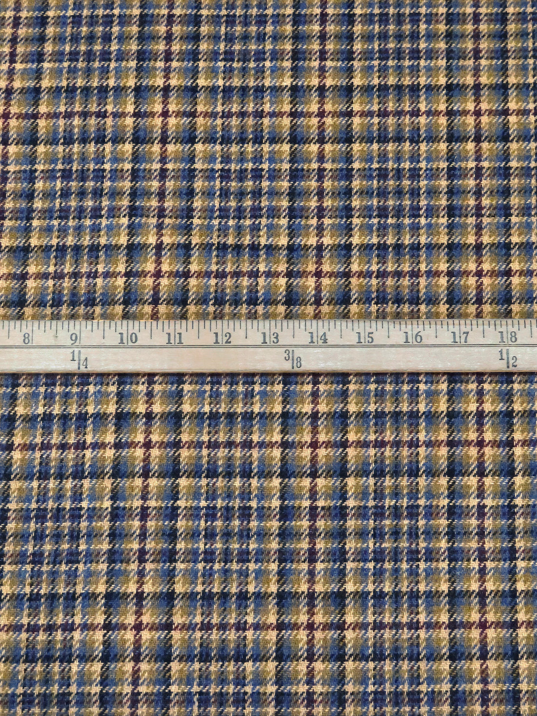 Field Drab/Dark Mulberry/Queen Blue/Multi Polyester/Wool/Nylon Plaid Weave Flannel Suiting 61W