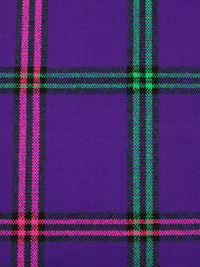 Dark Regalia/Emerald Green/Black/Multi Polyester/Wool/Nylon Plaid Weave Flannel Suiting 59W