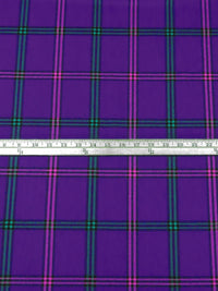 Dark Regalia/Emerald Green/Black/Multi Polyester/Wool/Nylon Plaid Weave Flannel Suiting 59W