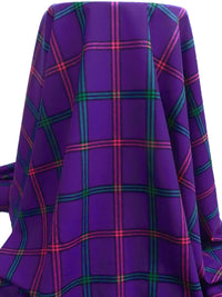 Dark Regalia/Emerald Green/Black/Multi Polyester/Wool/Nylon Plaid Weave Flannel Suiting 59W