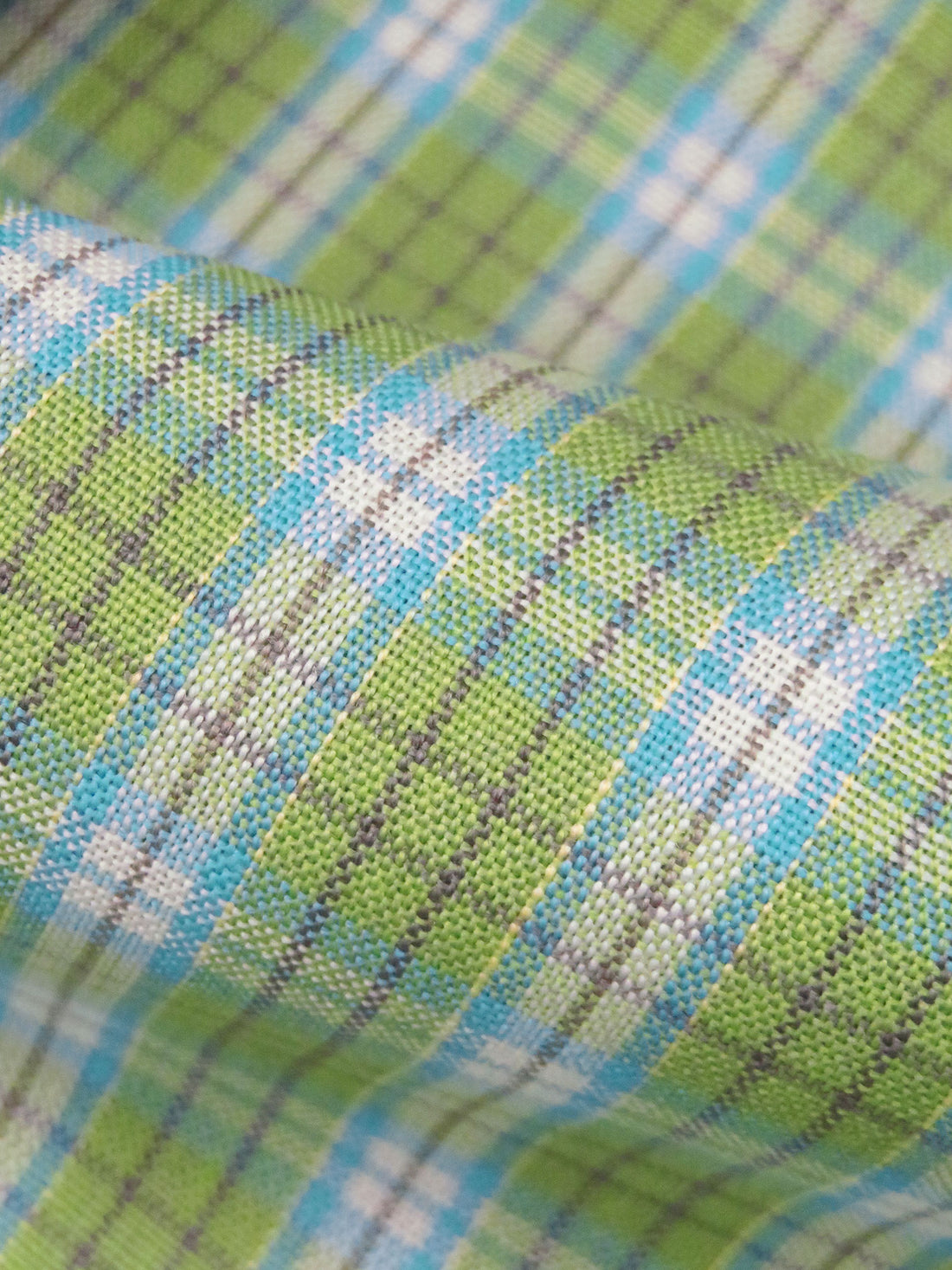 Pomelo/Baby Blue/White/Multi Polyester/Rayon Plaid Weave Suiting 58W