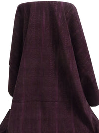 Dark Temptress Purple/Blackberry Polyester/Lycra Novelty Embroidered Moleskin Suiting 44W