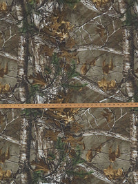 Coffee Brown/Stone Taupe/Evergreen/Multi 100% Cotton Forest Camouflage Print Canvas - Realtree - 64W