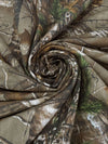 Coffee Brown/Stone Taupe/Evergreen/Multi 100% Cotton Forest Camouflage Print Canvas - Realtree - 64W