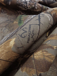 Coffee Brown/Stone Taupe/Evergreen/Multi 100% Cotton Forest Camouflage Print Canvas - Realtree - 64W