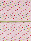 Bubblegum/Mauve/Cherry Red/Multi Polyester/Lycra Fruit On The Grid Print Double Brushed Knit 56W