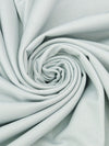 Pale Sea Glass/White Polyester/Lycra Micro Basketweave Print Fleece-Lined Knit Jacketing - Polartec - 50W