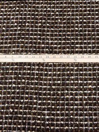Black/Copper/Desert Sand/Multi Polyester/Wool/Metallic Novelty Grid Weave Boucle Suiting - NY Designer - 58W