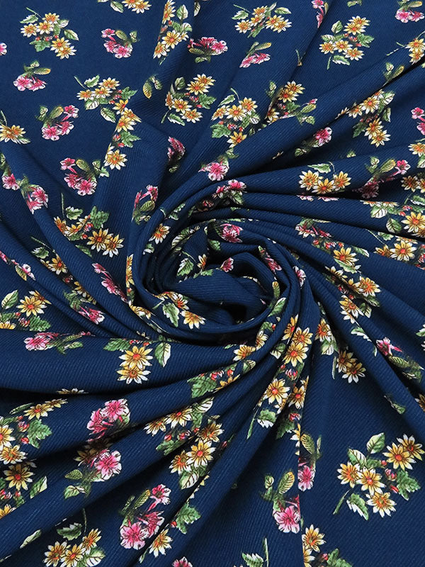 Deep Sapphire/Forest Green/Cherry Pink/Multi 100% Polyester Floral Print Twill Blouse Weight Woven 60W