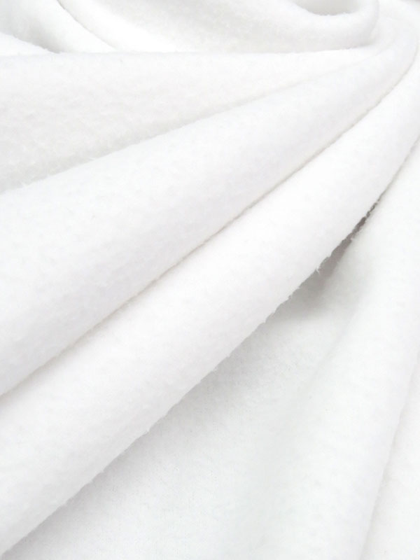 White 100% Polyester Fleece 54W