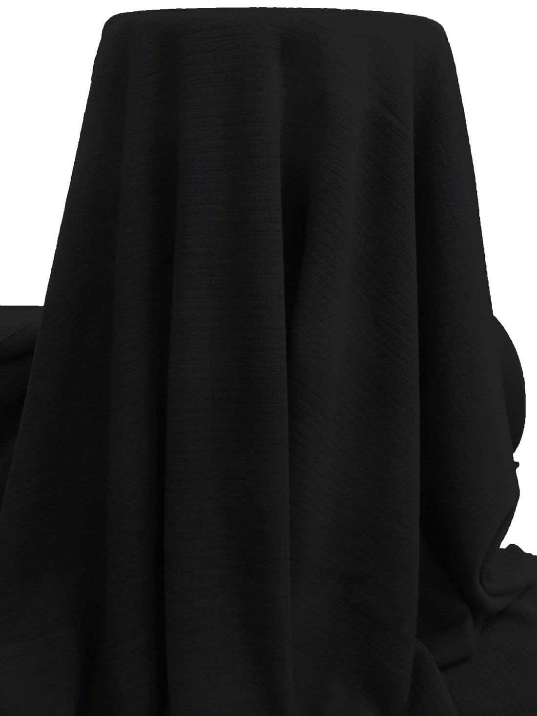 Black 100% Polyester Double Faced Grid Weave Sherpa Fleece - Malden Mills - 68W