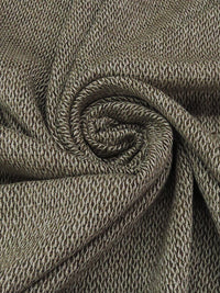 Mocha/Pale Ashen Gray Wool/Nylon Novelty Weave Heavy Suiting - NY Designer - 58W