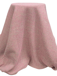 Silvery Pink/Cherry Blossom/Silver Polyester/Wool/Metallic Boucle Suiting - NY Designer - 58W