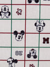 Palest Taupe/Midnight Navy/Claret/Emerald 100% Cotton Mickey And Minnie Icon Grid Print Quilt Weight Woven 44W