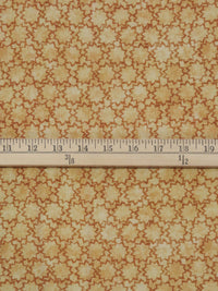 Dried Chamomile/Cinnamon Brown/Graham Cracker 100% Cotton Tuscan Reflection Floral Texture Print Quilt Weight Woven 43W