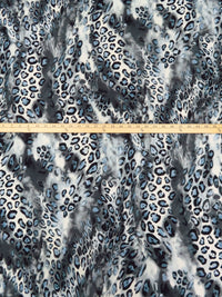 Slate Blue/Black/Gunmetal Gray/Multi Polyester/Lycra Animal Print ITY Knit 58W