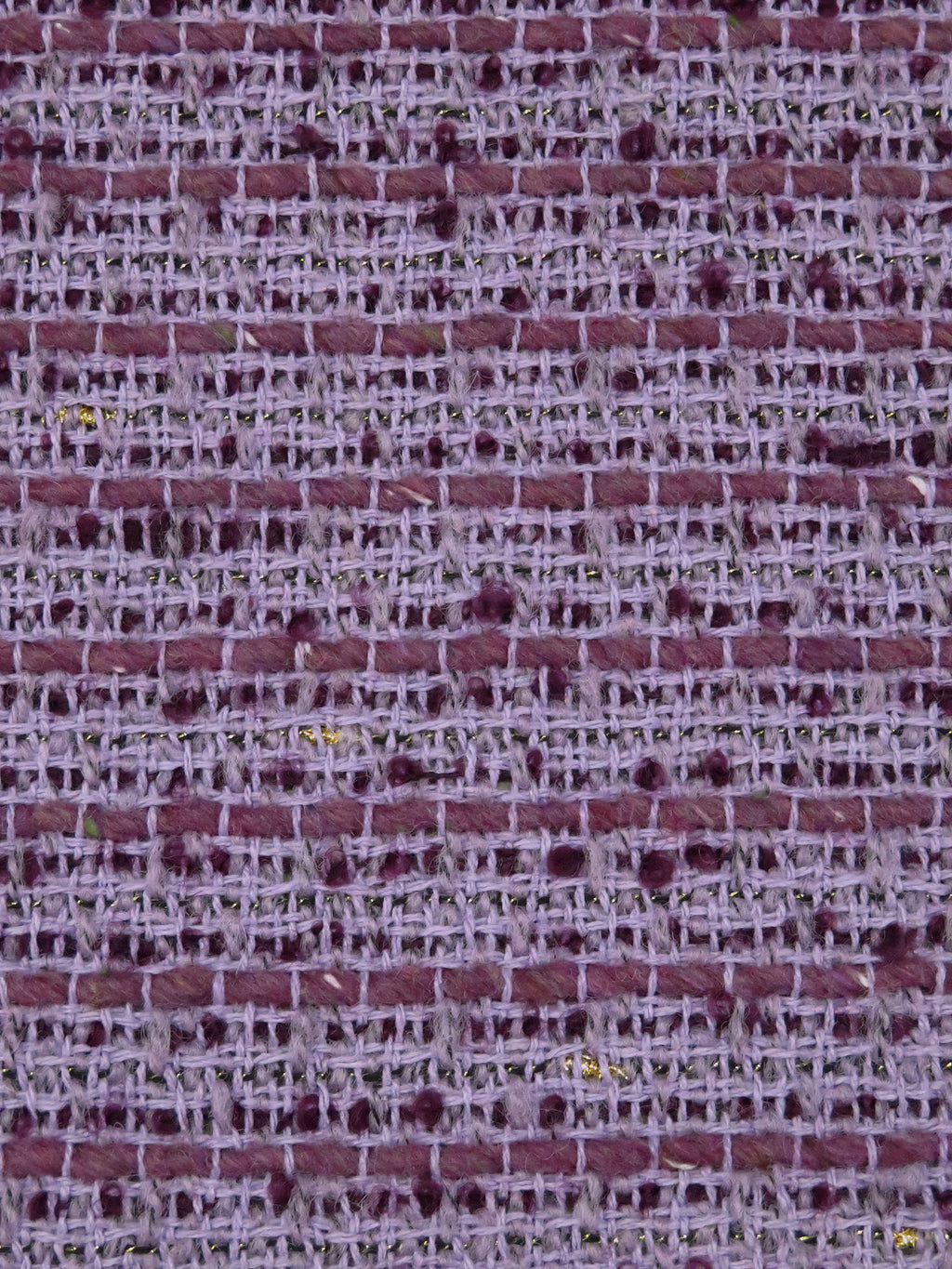 Wisteria/Black/Gold/Multi Wool/Polyester Horizontal Stripe Weave Boucl ...