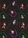 Black/Blue/Red/White 100% Cotton Kissed Print Quilt Weight Woven 43W