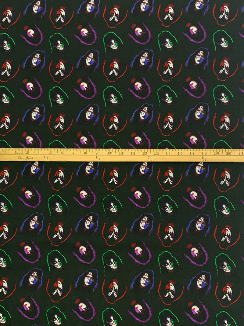 Black/Blue/Red/White 100% Cotton Kissed Print Quilt Weight Woven 43W