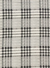 Fog Gray/Off-White/Muted Black 100% Cotton Farm House Plaid Print Quilt Weight Woven 43W