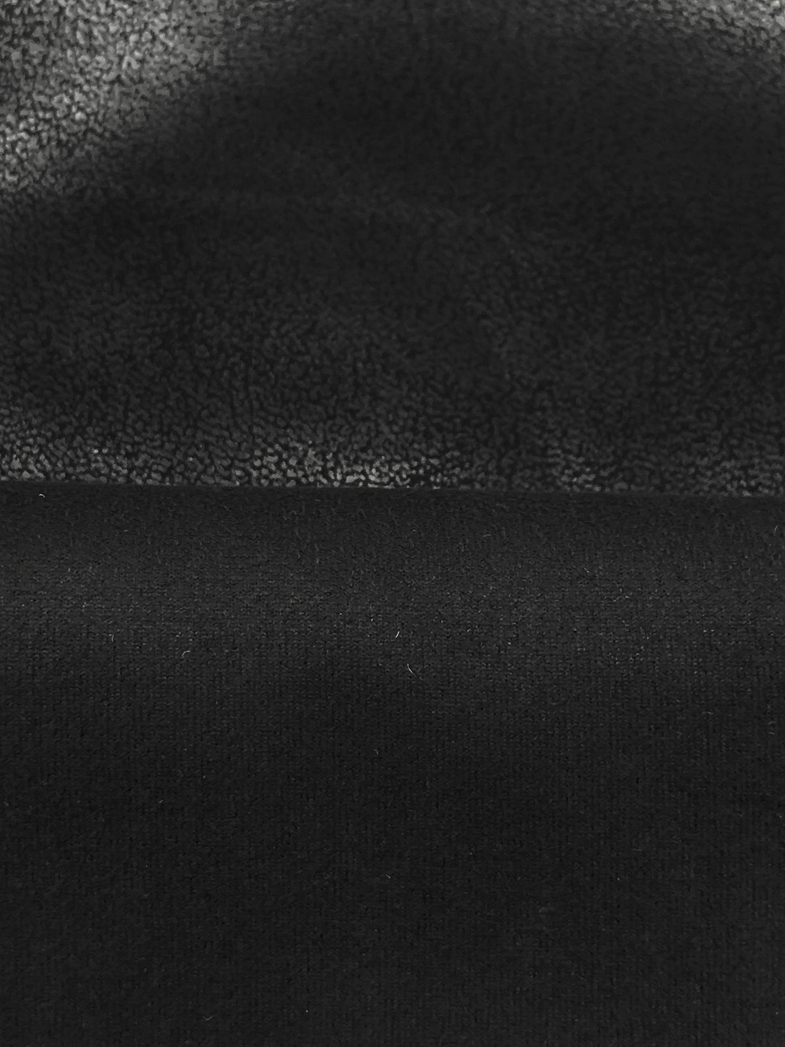 Onyx Black Polyester/Lycra Leather-Look Double Knit - NY Designer - 56W