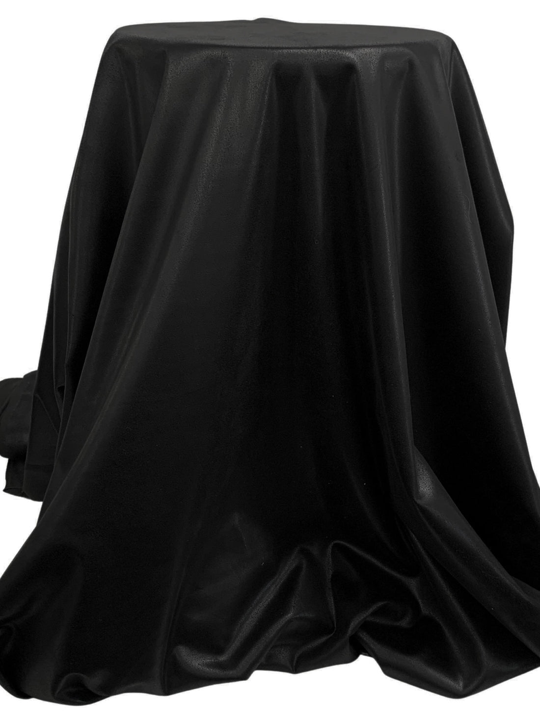 Onyx Black Polyester/Lycra Leather-Look Double Knit - NY Designer - 56W