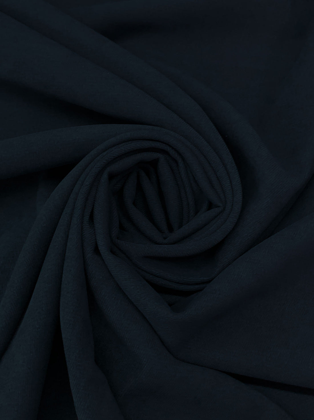 Deep Muted Ocean Navy Polyester/Lycra Suede-Like Twill Suiting - NY Designer - 58W