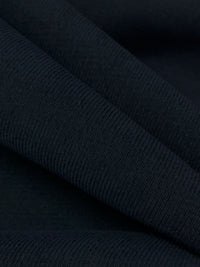 Deep Muted Ocean Navy Polyester/Lycra Suede-Like Twill Suiting - NY Designer - 58W
