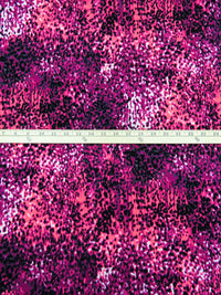 Dark Jazzberry/Highlighter Pink/Black/Multi Polyester/Lycra Abstract Animal Print ITY Knit 60W