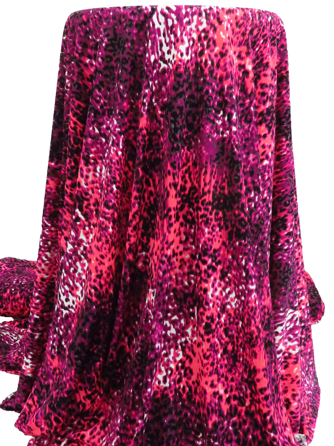 Dark Jazzberry/Highlighter Pink/Black/Multi Polyester/Lycra Abstract Animal Print ITY Knit 60W