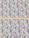 White/Deep Blue/Pink/Multi 100% Cotton Jojo Tech Toss Print Quilt Weight Woven 43W