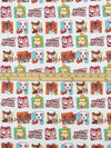 White/Cinnamon/Leaf Green/Multi 100% Cotton Animal Crossing Friends Print Quilt Weight Woven 43W