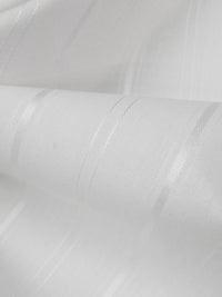 Snow White Cotton/Polyester Vertical Stripe Weave Shirting 66W