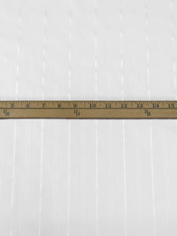 Snow White Cotton/Polyester Vertical Stripe Weave Shirting 66W