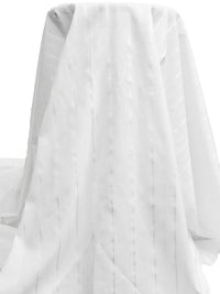 Snow White Cotton/Polyester Vertical Stripe Weave Shirting 66W